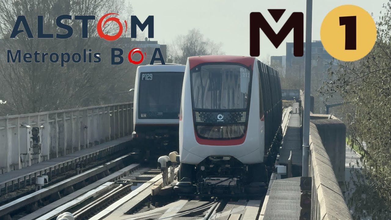 Vidéo [MÉTRO] Ligne 1 🟡 [ALSTOM] Trajet Complet Allez-Retour MÉTROPOLIS BOA Rame Mc 212