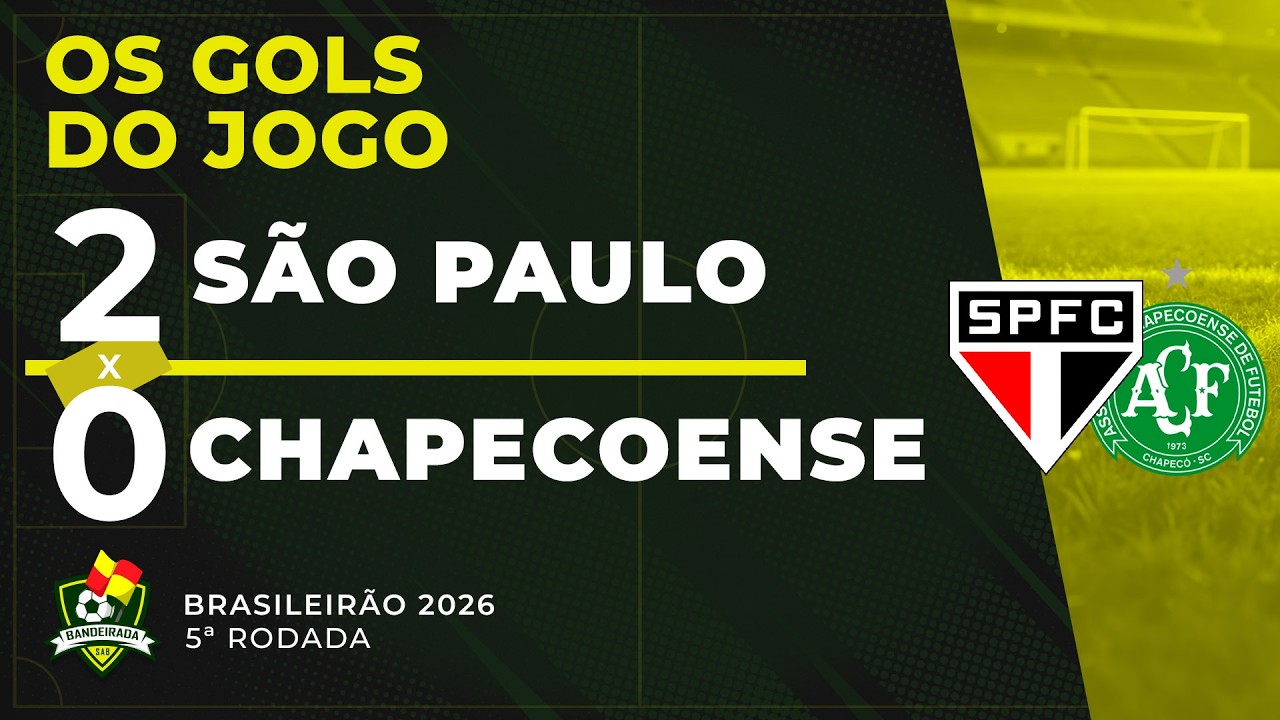OS GOLS DO JOGO! SÃO PAULO 2x0 CHAPECOENSE | Brasileirão 2026 - 5ª rodada
