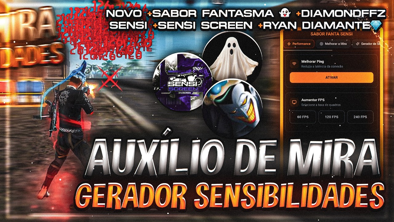 Novo🎯 SABOR AUXILIO DE MIRA FREEFIRE📲⚙️GERADOR DE SENSIBILIDADE - PACK DE SENSI ANDROID E IPHONE