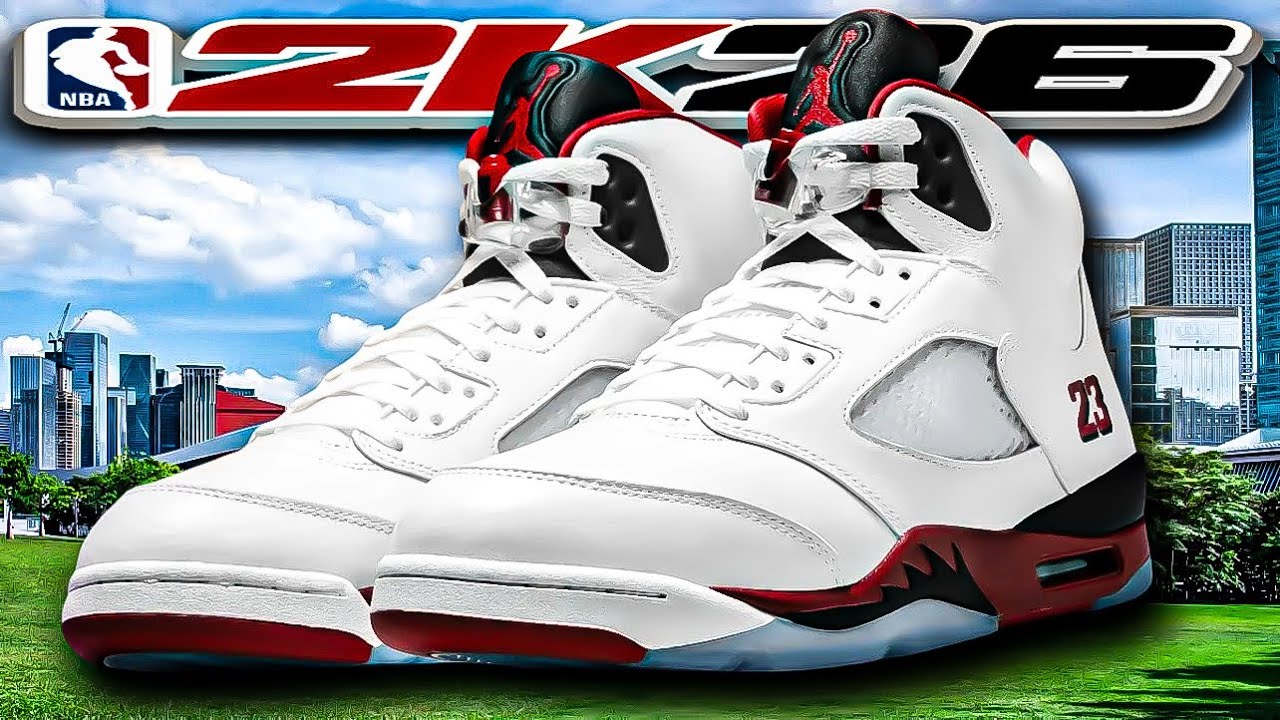 HOW TO MAKE Air Jordan 5 “Fire Red (2025)” In NBA 2K26 Shoe Creator 