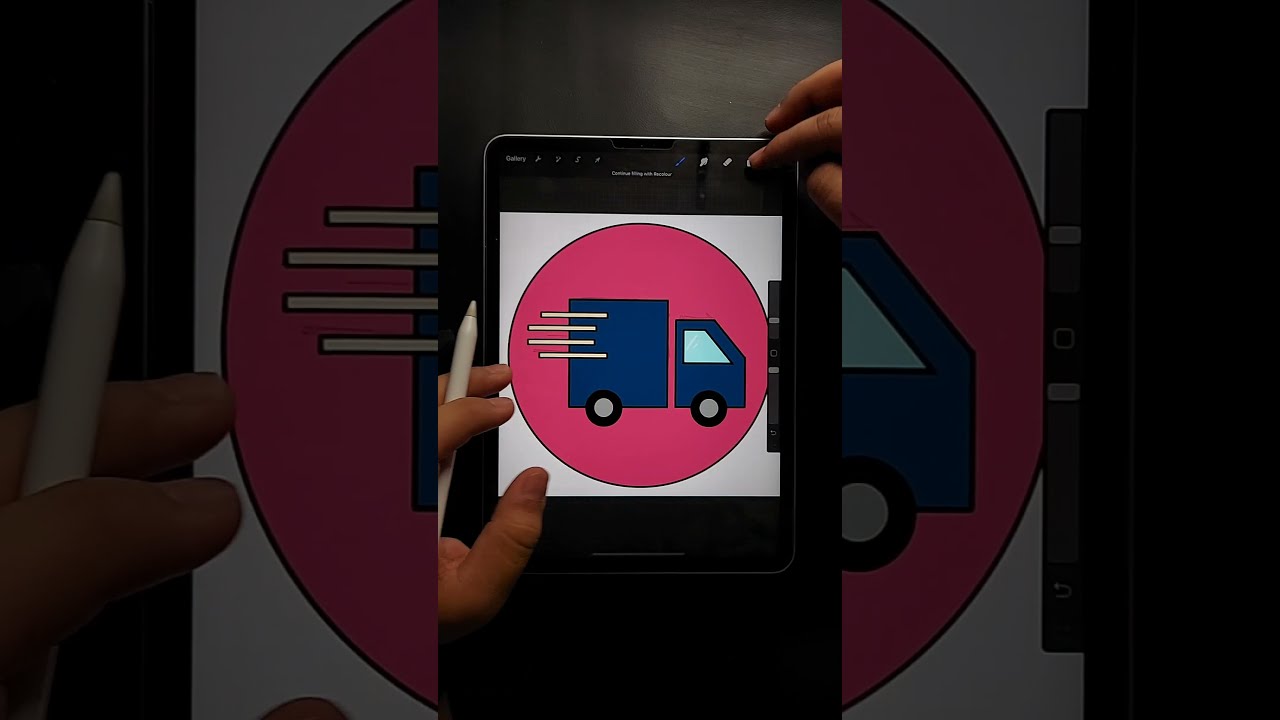 Delivery Icon || Digital art || Digital Icon || Procreate || #short || #shorts