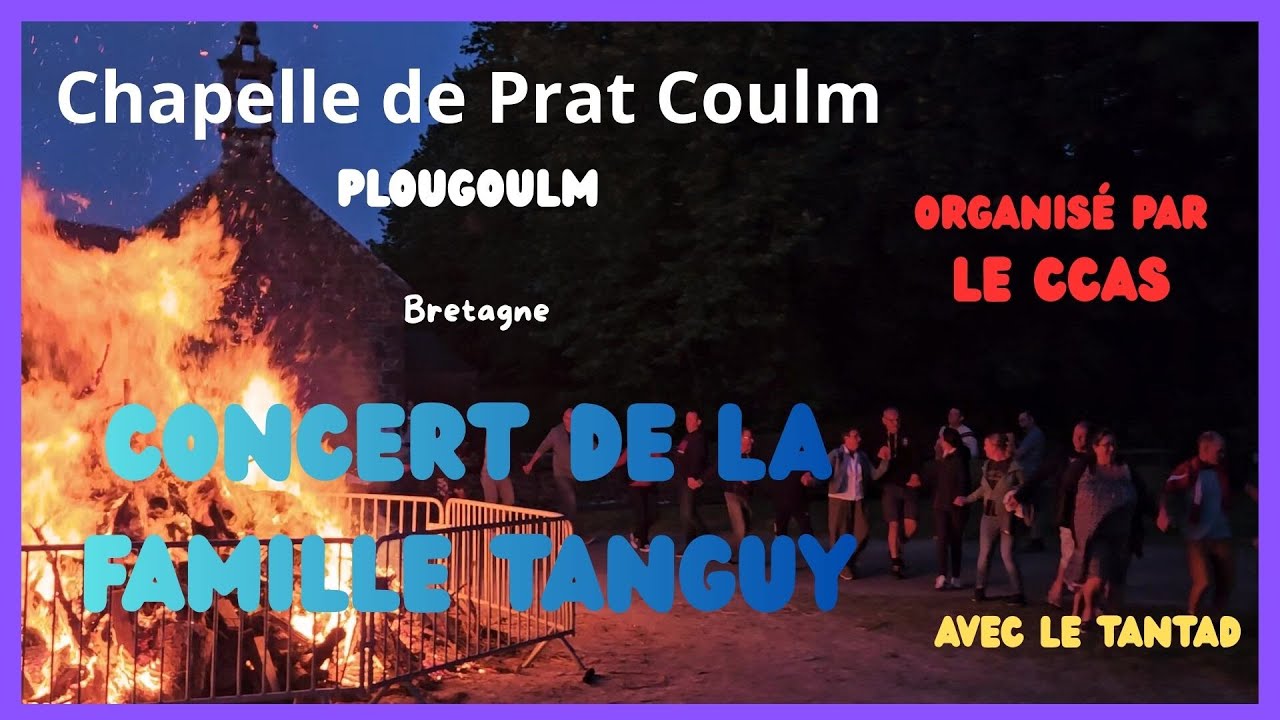 Concert de la famille Tanguy dans la chapelle de Prat Coulm à Plougoulm