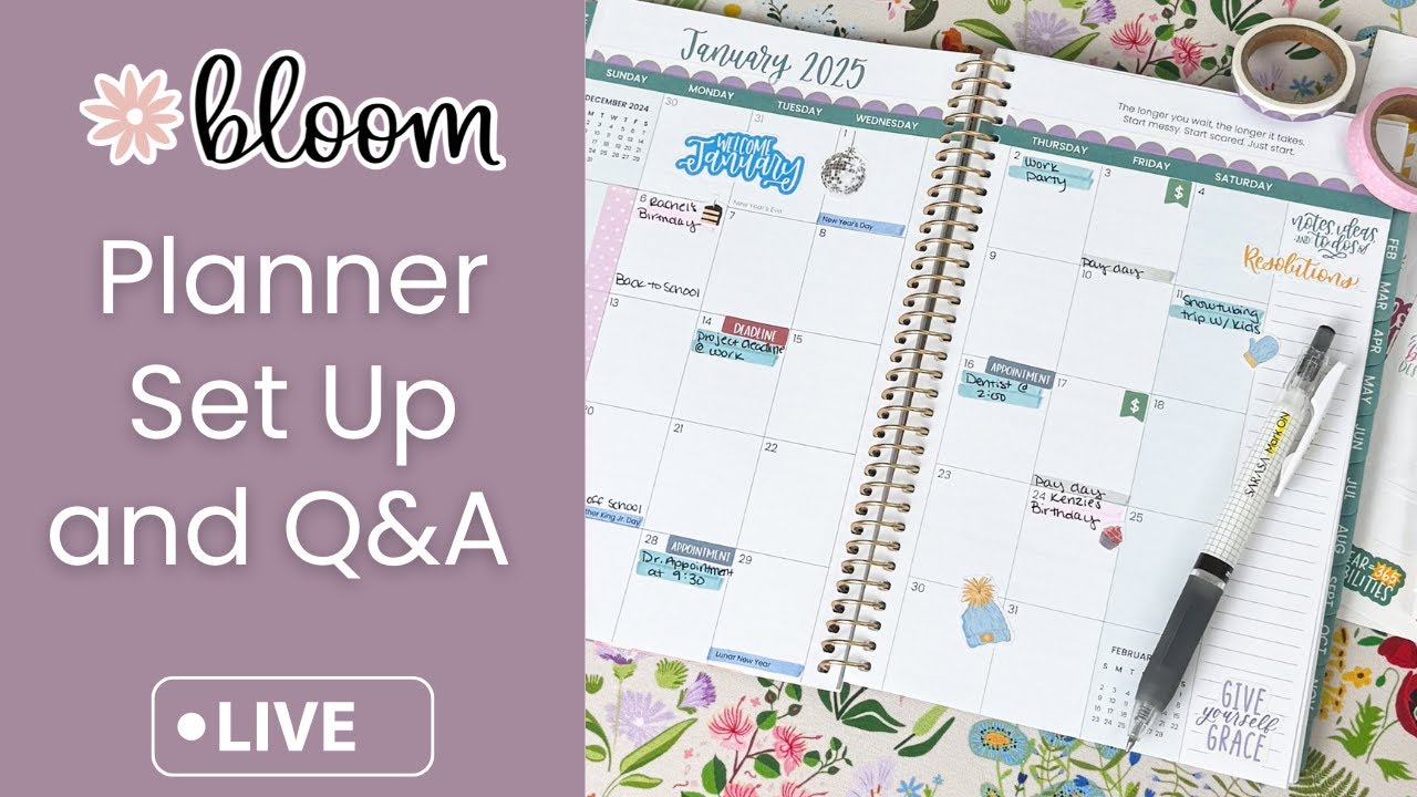 2025 Planner Set Up and Q&A | Easy tips for prepping your planner for the new year