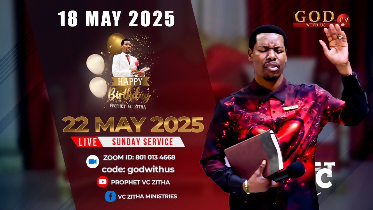 YOU ARE WATCHING LIVE SUNDAY SERVICE WITH PROPHET V.C ZITHA -  18 MAY 2025