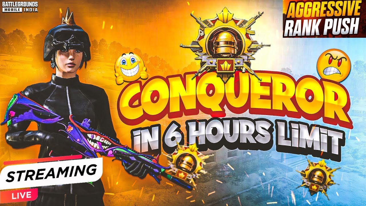 🔴CONQUEROR IN 6 HOUR | NESDAY LIVE |#bgmilive #bgmiviral #pubglive #conqueror