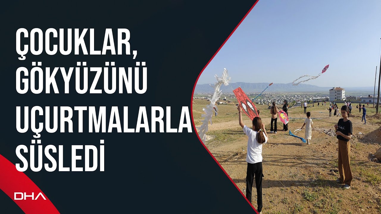 Silopi’de çocuklar, gökyüzünü uçurtmalarla süsledi