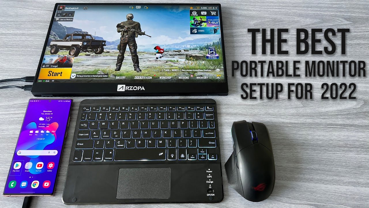 The Best Portable Monitor Setup for 2022 ARZOPA E1 Extreme Base 4K IPS 15.6