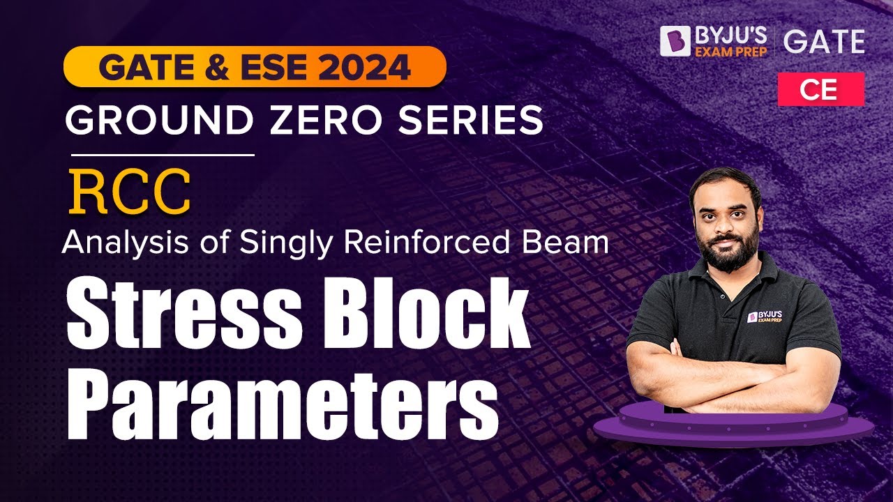 GATE 2024 | Singly Reinforced Beam- Stress Block Parameters in RCC | ESE 2023 Civil Engineering (CE)