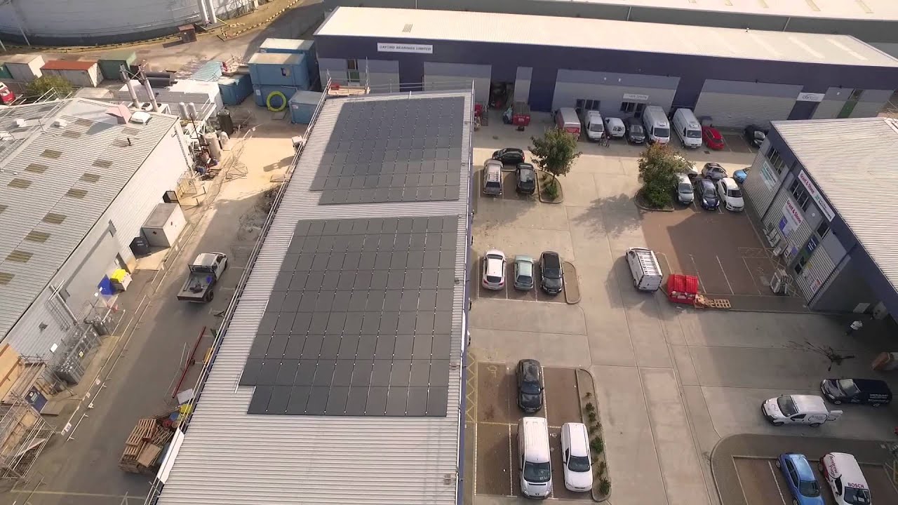 Oxford Solar PV - Drone Video of commercial PV installations
