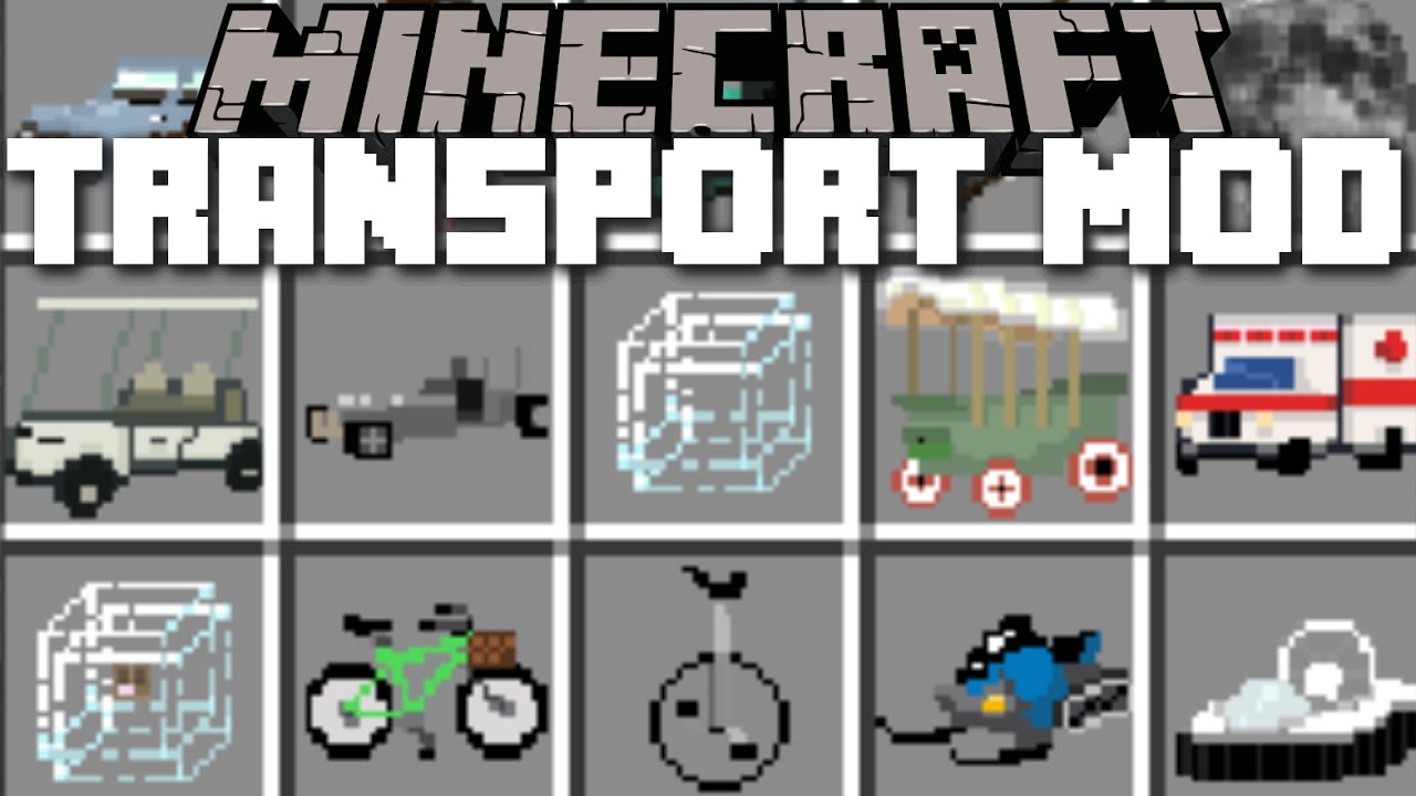 Minecraft TRANSPORTATION MOD / TRAVEL AROUND IN STYLE WITH THESE NEW CARS!! Minecraft