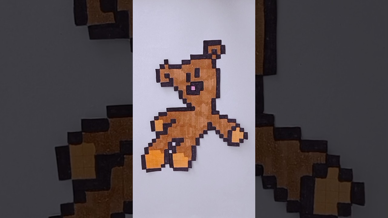 Pixel art ideas ➡️ cute bear #pixelart #pixel #drawing