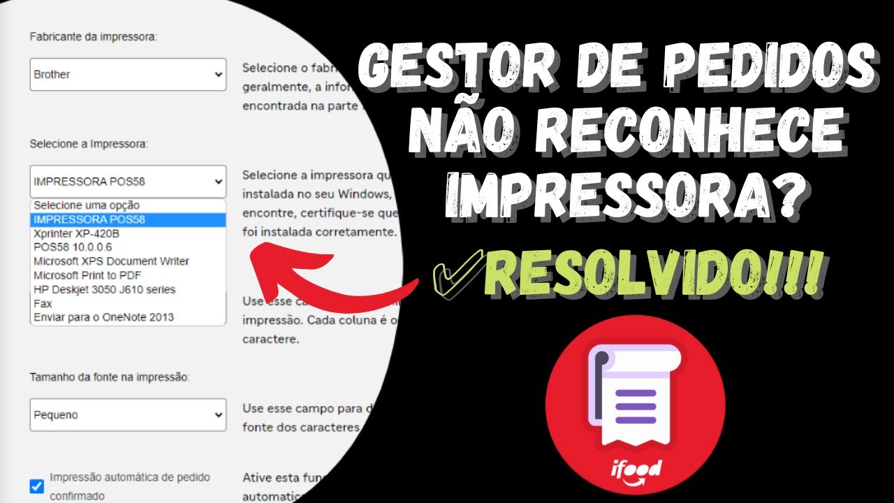 IMPRESSORA IFOOD NÃO IMPRIME | GESTOR DE PEDIDOS NÃO ENCONTRA IMPRESSORA APÓS INSTALAÇÃO? RESOLVIDO!