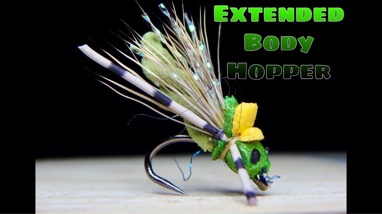 Fly tying EXTENDED BODY FOAM HOPPER by Jorge G