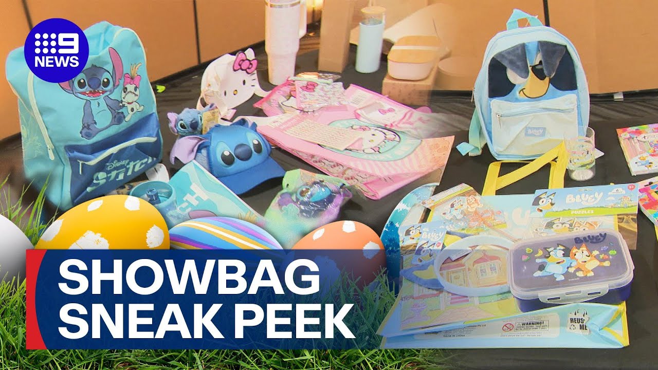 Kids from Children's Hospitals get sneak peek at 2026 Royal Easter showbags | 9 News Australia