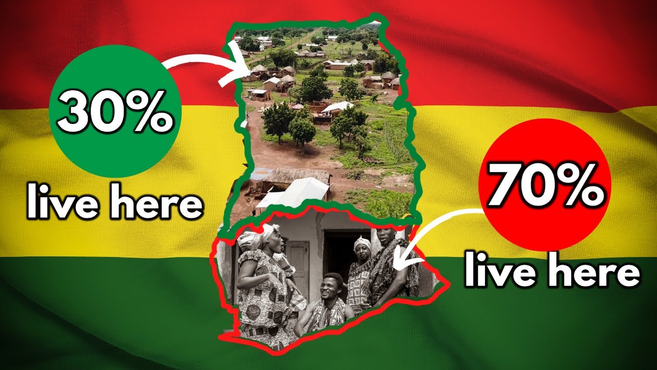 Why 70 percent of Ghana population live in the south