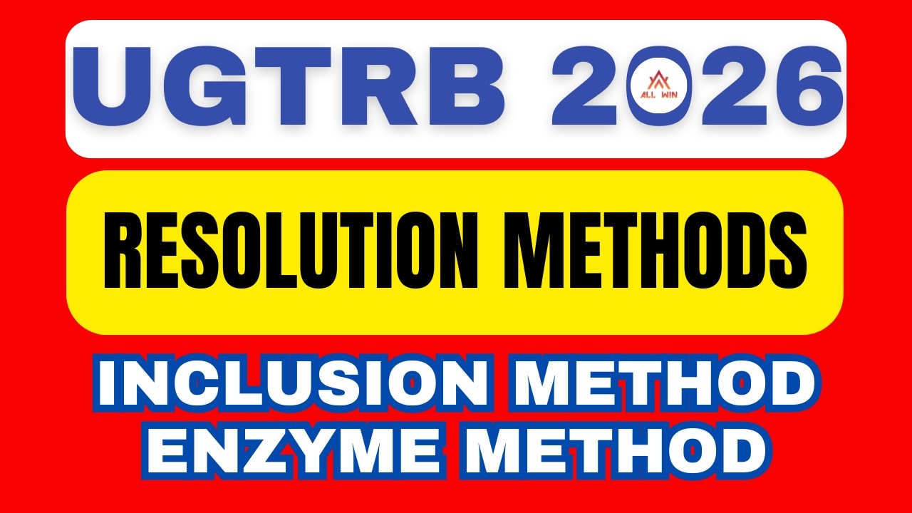Resolution Methods|UGTRB Chemistry Unit - 9,Very very important MCQ | Most Expected MCQ |All Win TRB