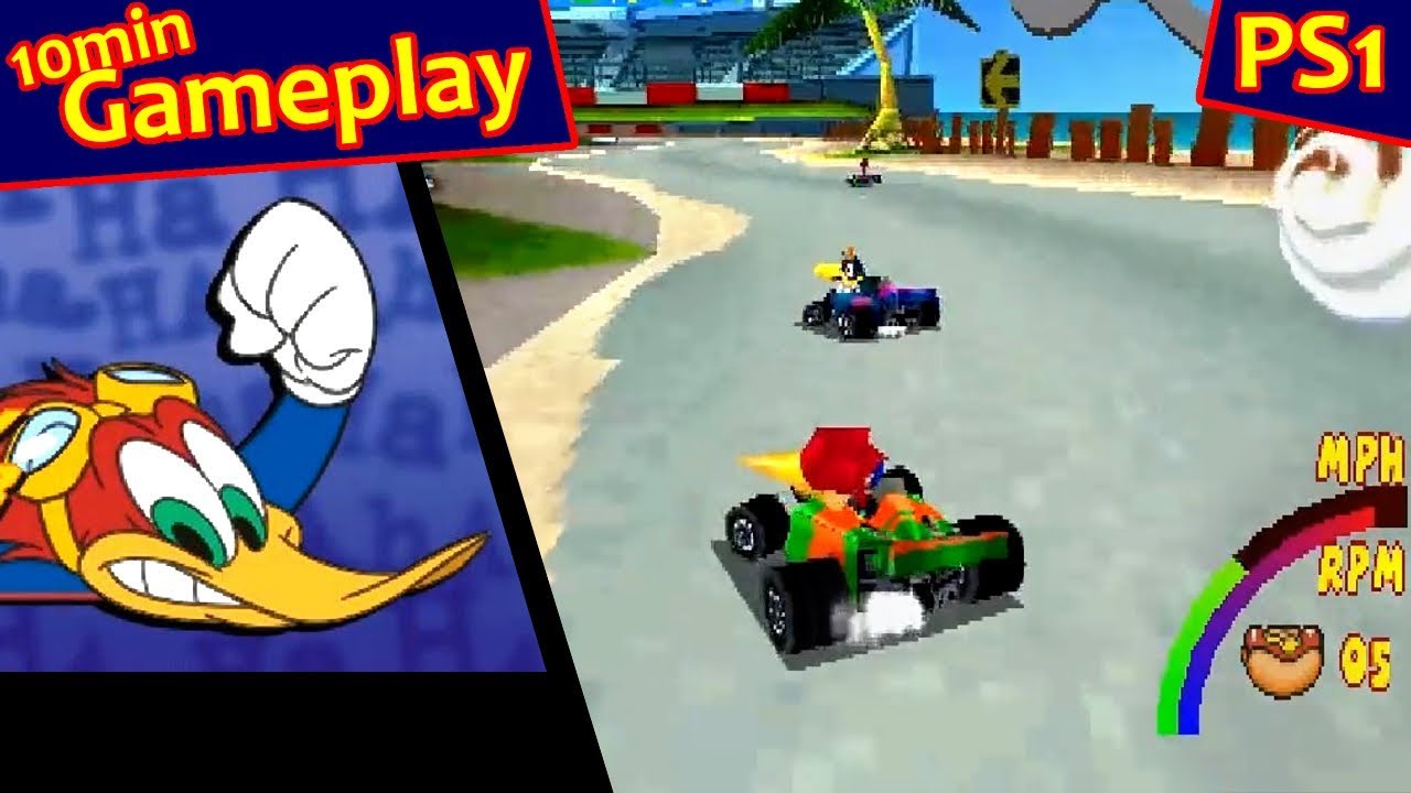 Woody Woodpecker Racing ... (PS1) Gameplay