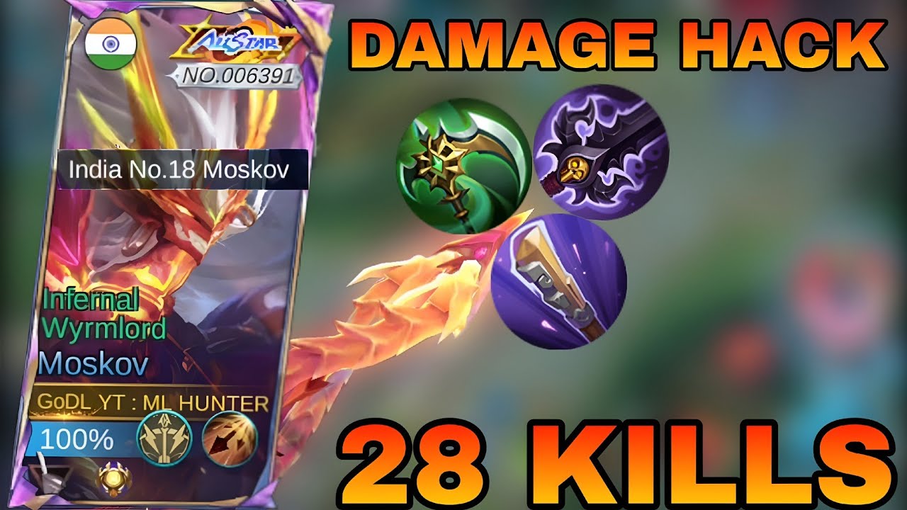 28 KILLS MOSKOV BEST ATTACK SPEED BUILD 2026 (100% BROKEN) GAMEPLAY ~ MLBB 