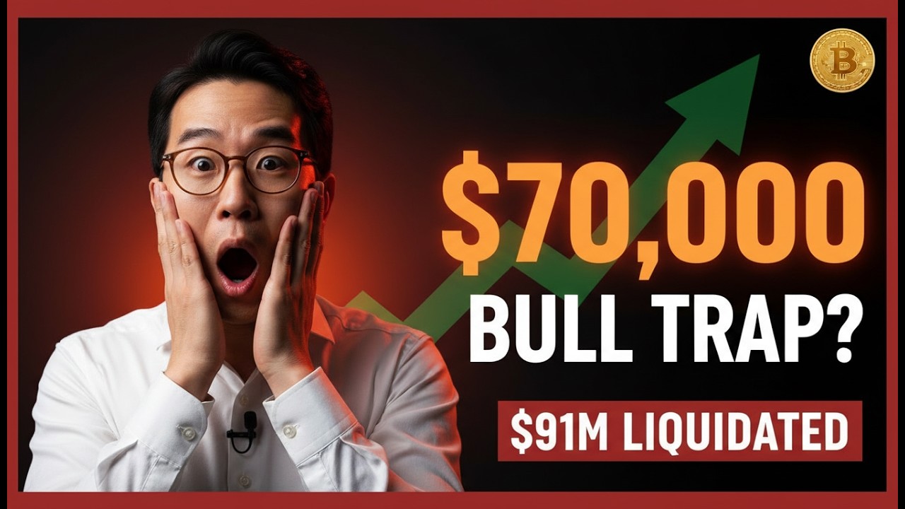 Bitcoin $70K BREAKOUT or BULL TRAP? $91M Shorts LIQUIDATED Explained