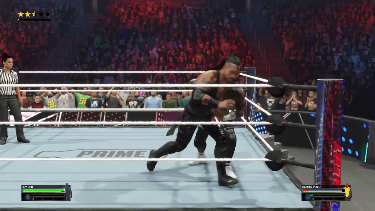 WWE 2K25 jey uso vs damian priest
