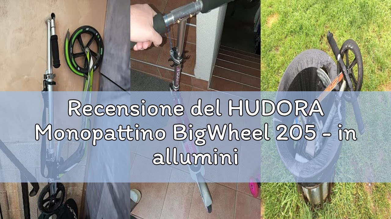 Recensione del HUDORA Monopattino BigWheel 205 - in alluminio resistente - Monopattino pieghevole re