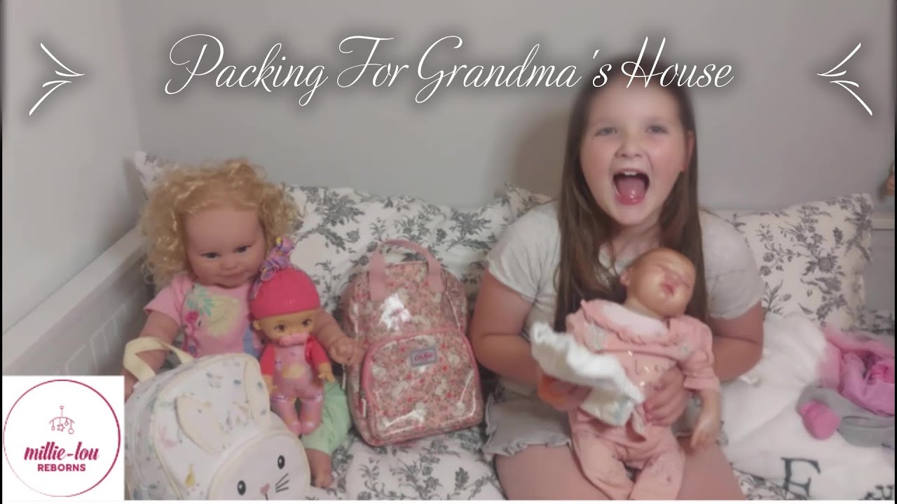 Packing Reborn Baby Dolls Diaper For Grandma's House / Reborn Doll role-play