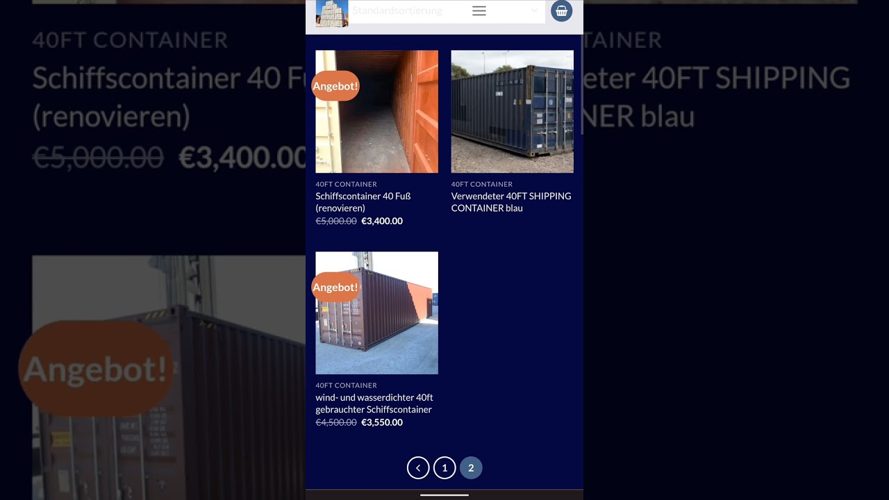 40ft Schiffscontainer, 40ft shipping container