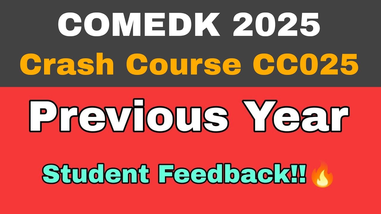 COMEDK 2025| Crash Course CC025| Previous Year Students Feedback[Ash Academy JEE]