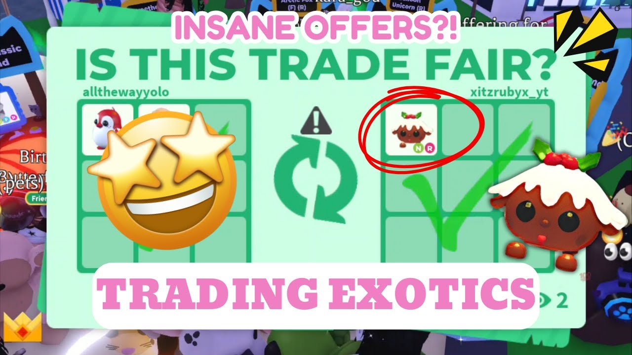 ✨15 minutes of Trading EXOTICS! INSANE WINS! ✨ || Adopt Me