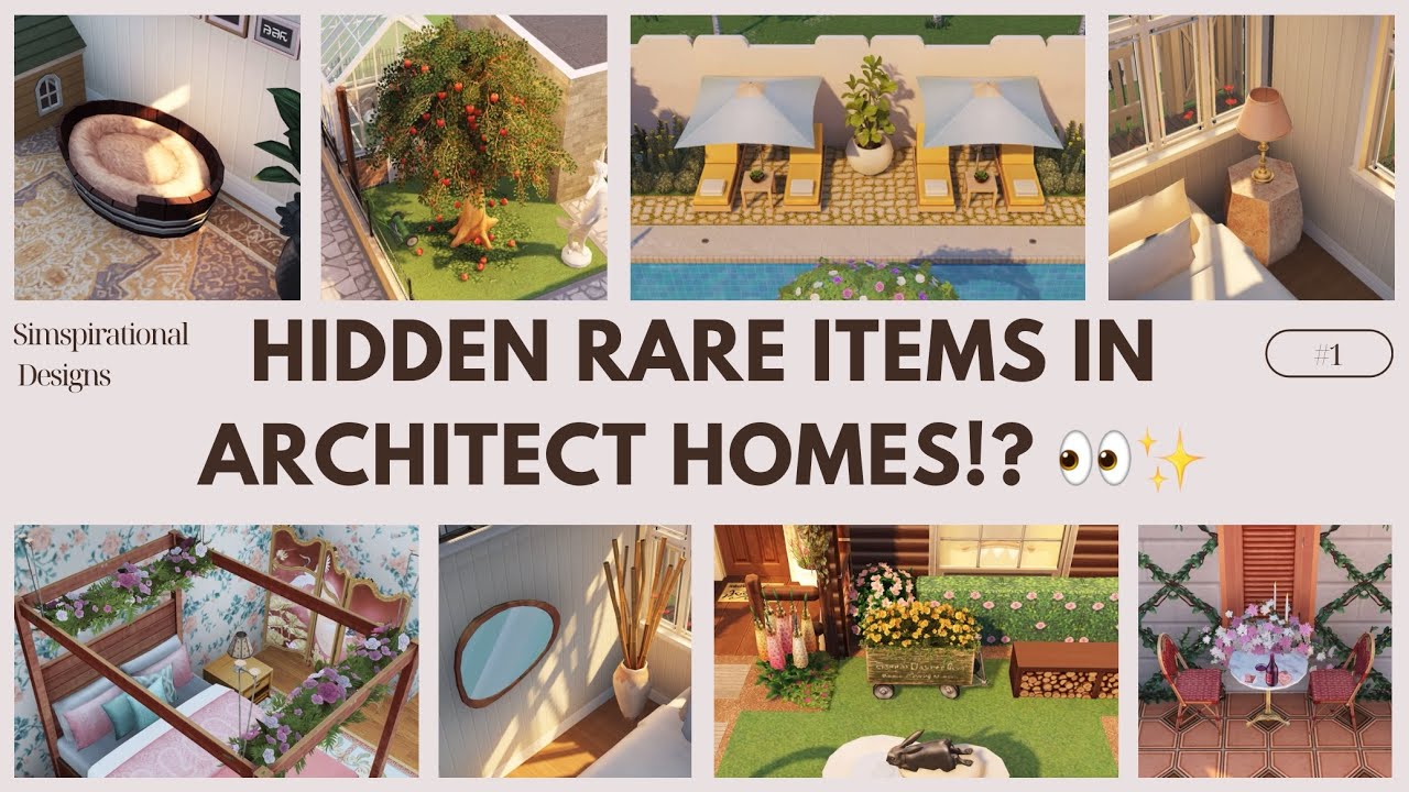 HIDDEN RARE ITEMS IN ARCHITECT HOMES | The Sims Freeplay | Simspirational Designs