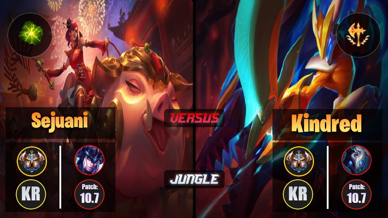 Challenger SEJUANI [Aftershock] (Jungle) VS  KINDRED - Challenger KR Patch 10.7
