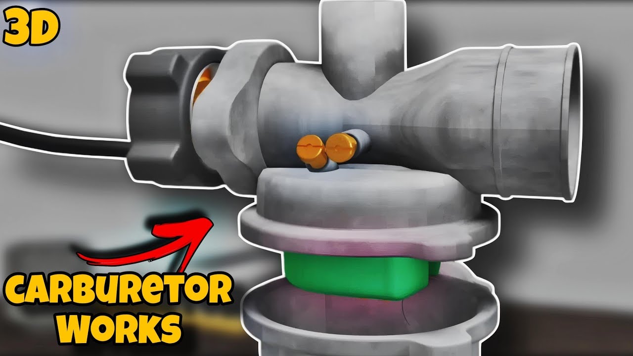 How Does a CARBURETOR Works (Animation) 