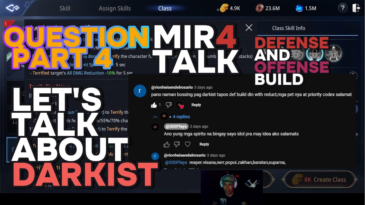 MIR4 TALK: DARKIST OFFENSE AND DEFENSE BUILD
