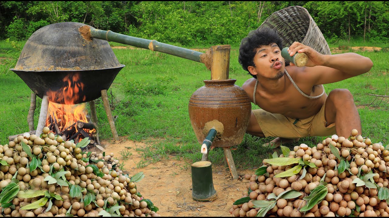 life in jungle - How to make a delicious Produce water longan pailin