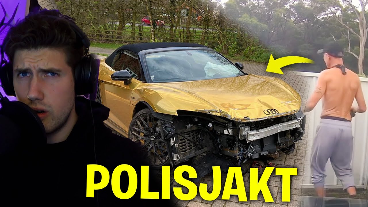 HAN FLYR FRÅN POLISEN I EN STULEN AUDI R8! REAGERAR PÅ POLISJAKT I SPORTBIL! *DASHCAM FOOTAGE*