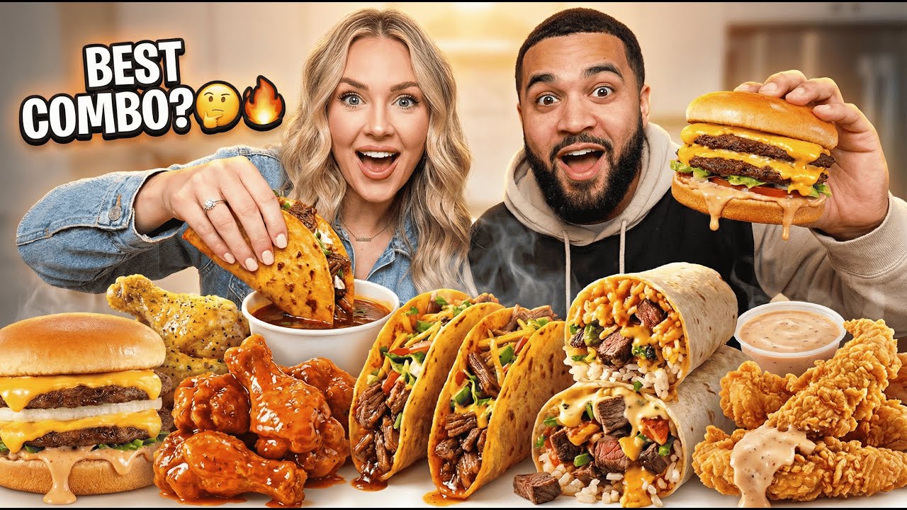 Mukbang of Wingstop, Taco Bell, Dave's, Cane's, McDonald's & more ! #california Mukbang, ASMR Food,