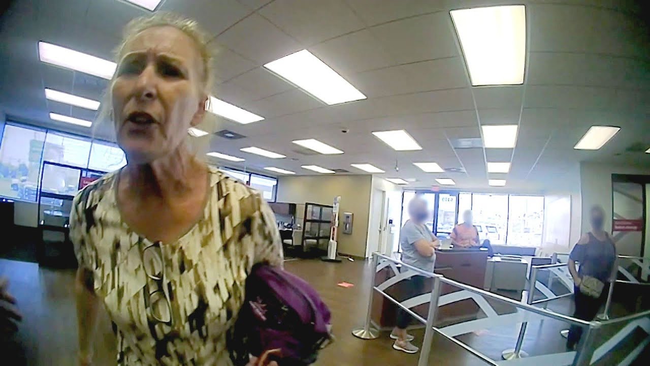 Body cam footage of arrest at Galveston bank