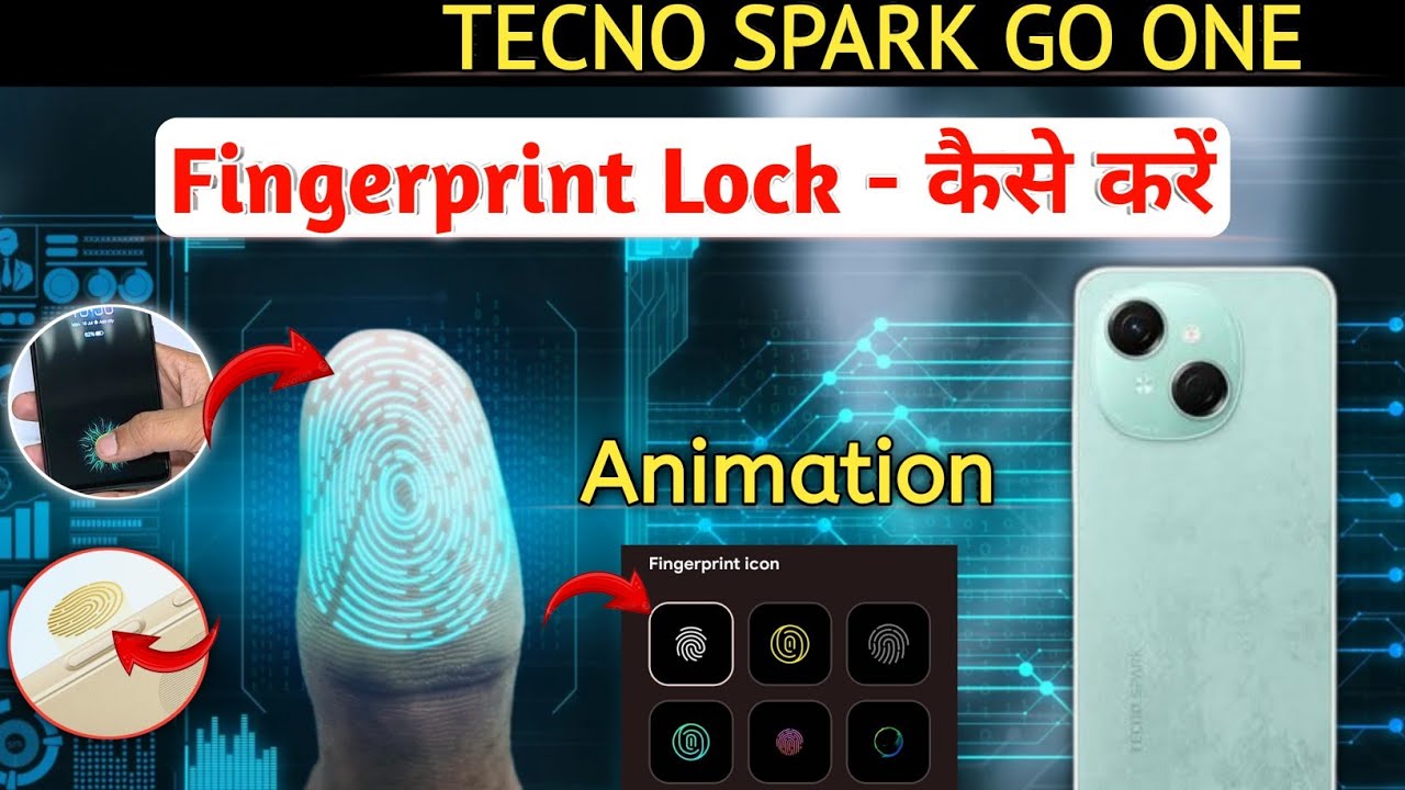 Tecno spark go 1 display fingerprint setting/Tecno spark go 1 fingerprint screen lock/fingerprint