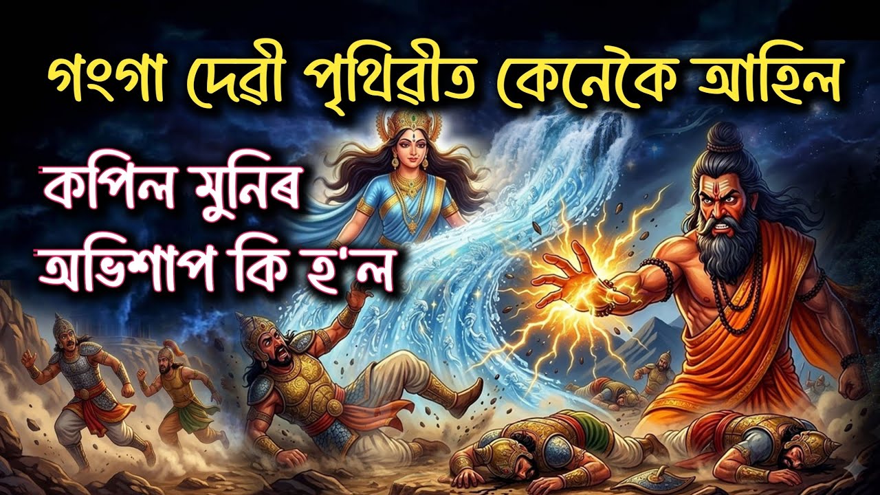 গংগা দেৱী পৃথিৱীত কেনেকৈ আহিল | কপিল মুনিৰ অভিশাপ কি হ'ল | Ganga Maa #ganga #gangasnan #mahabharat