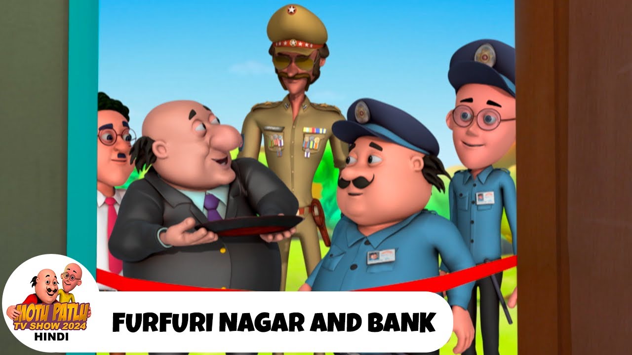 Furfuri Nagar And Bank | Comedy Funny Cartoon | मोटू पतलू | Full Ep 95 | Motu Patlu Show 2024 Hindi