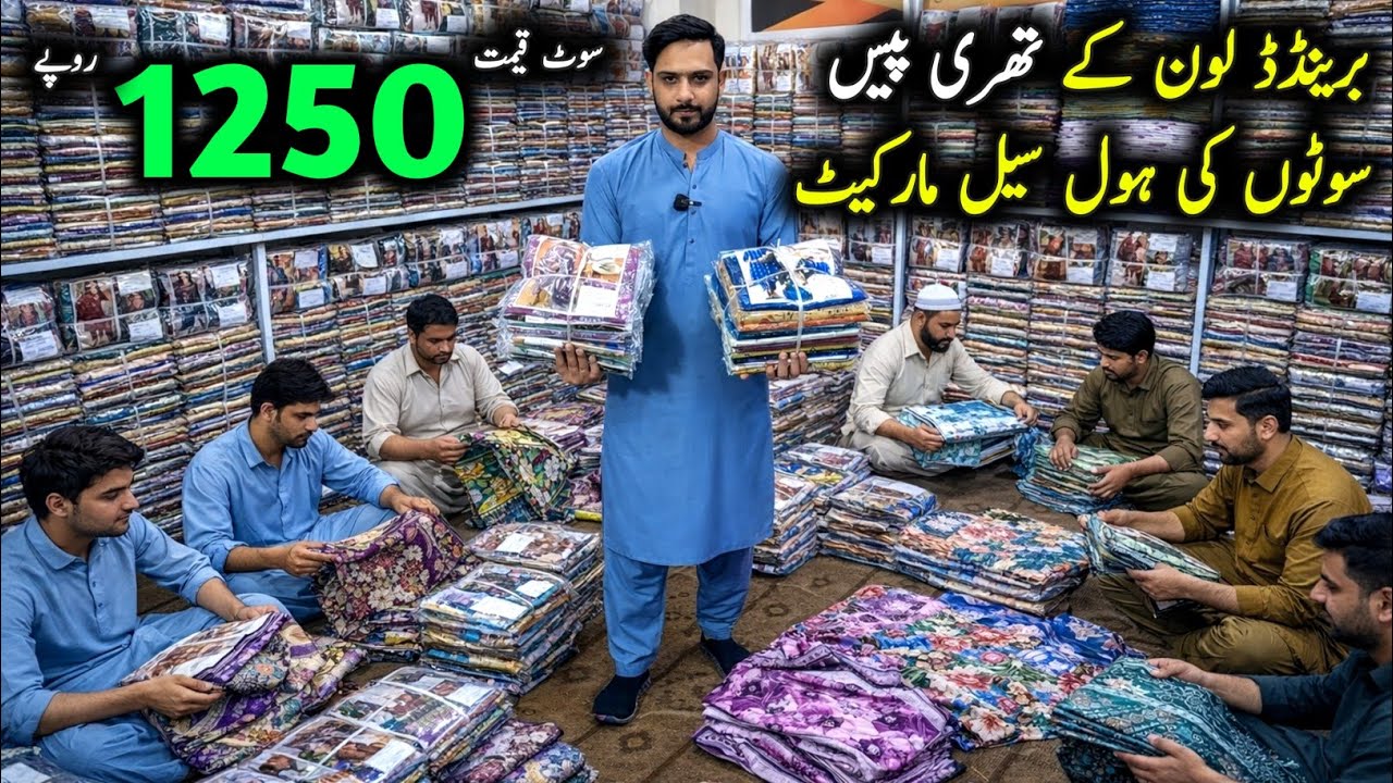 💥 3 Piece Lawn Suit Wholesale in Faisalabad | Branded Lawn Market | Limelight,Sana Safinaz,Gul Ahmed