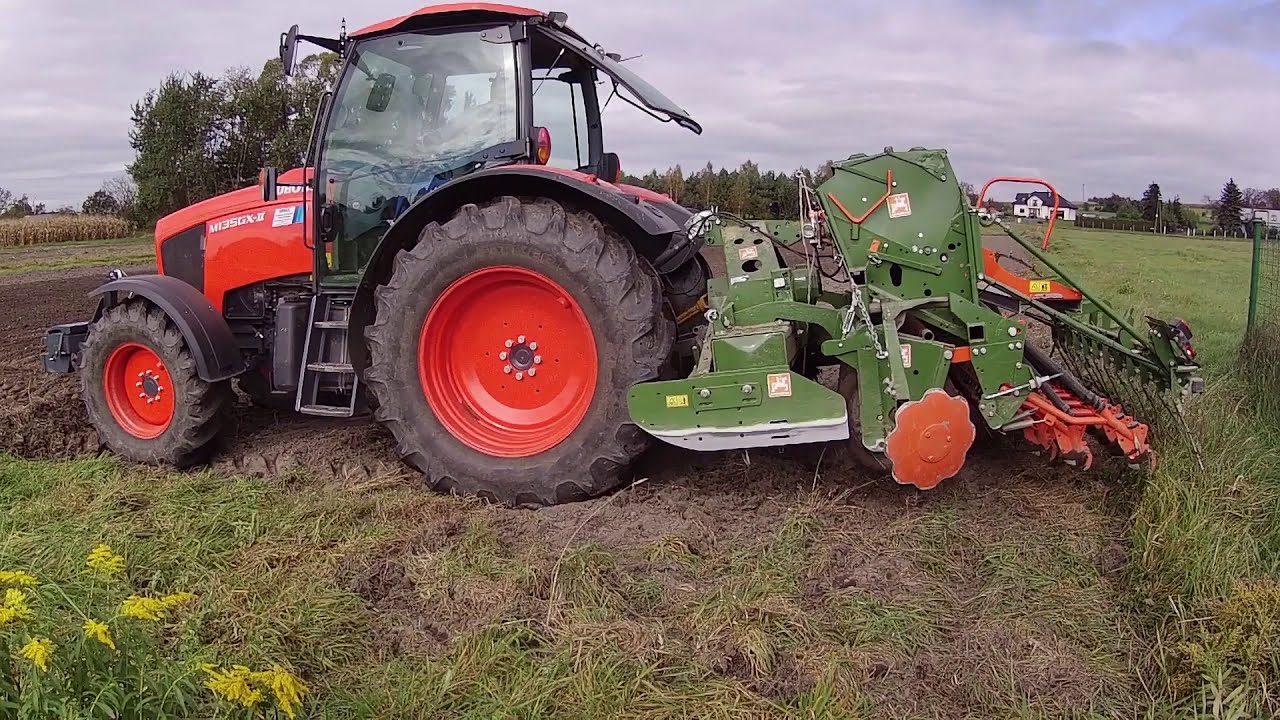 SIEW PSZENICY OZIMEJ 2020 / GR KONOWSKI / KUBOTA M135GX - II / AMAZONE AD 302