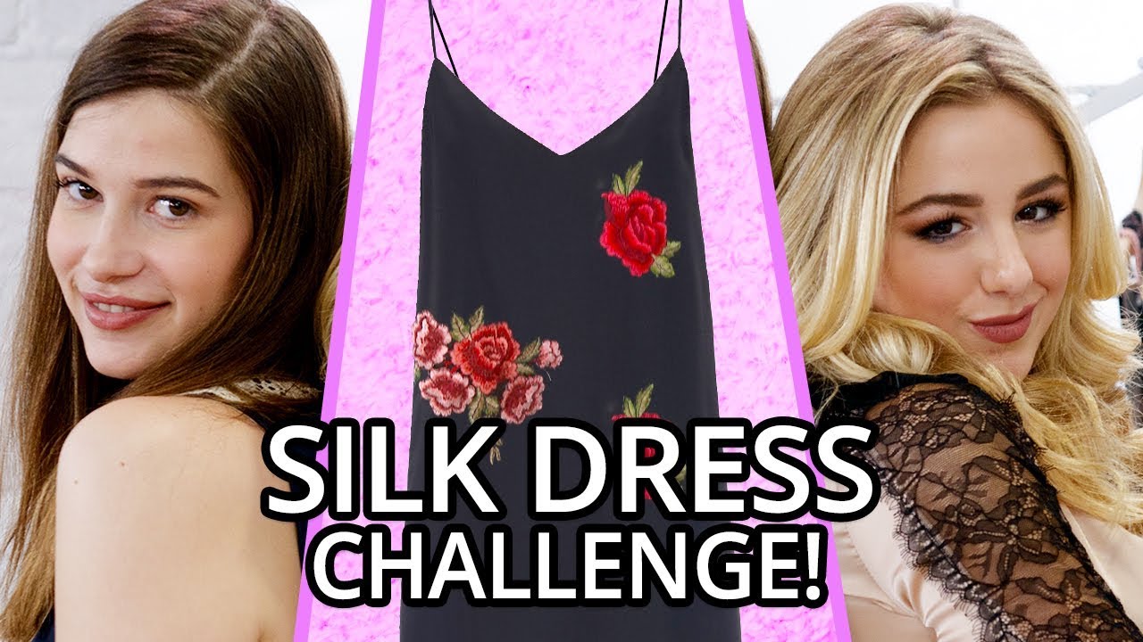 Silk Dress OUTFIT CHALLENGE?! w/ CHLOE LUKASIAK