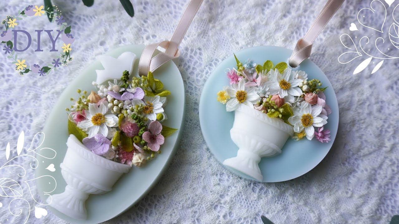 🌼【DIY vlog】アロマワックスサシェ【花瓶カップアレンジ】Aroma wax sachet香るインテリア作りの作業風景✨Handmade Candle。