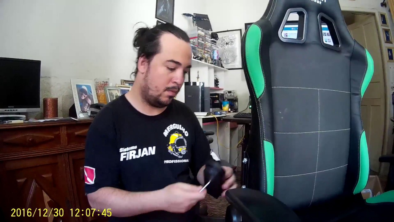 UNBOXING + MONTAGEM CADEIRA GAMER ALPHA GAMER VEGA black/green   (feedback na descrição)