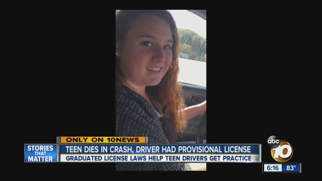 Teen killed in car crash; driver only had provisional driver's license