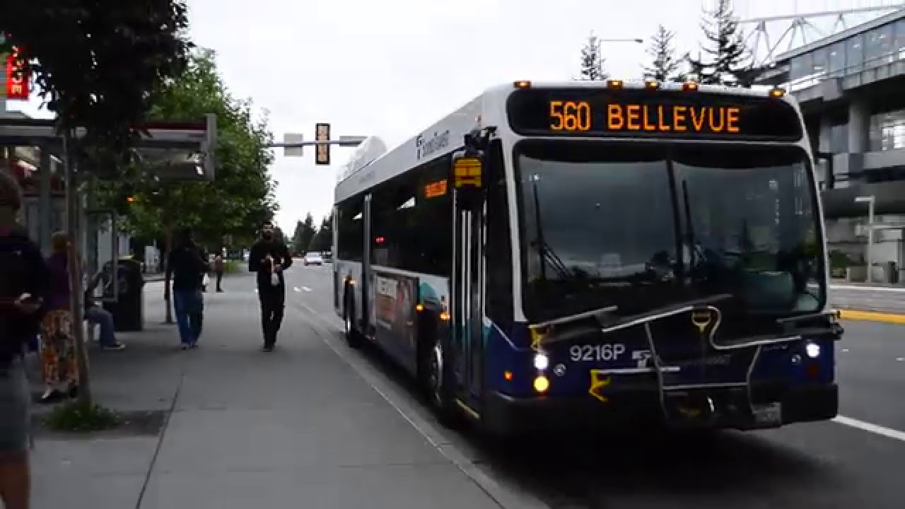 Sound Transit 2012 Gillig Low Floor BRT Hybrid 9216 On The 560 @ SeaTac Airport Station