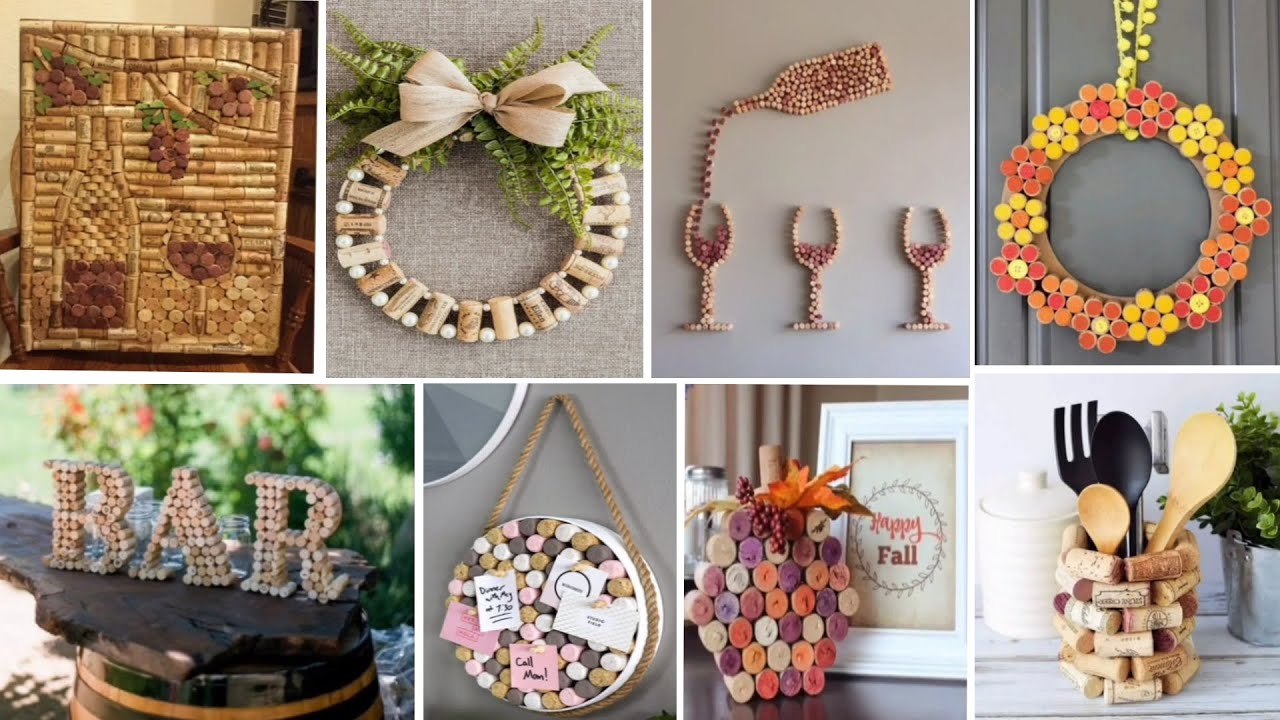 ARTESANATO COM ROLHAS 🍾🍷 Incríveis Itens de decoração feitos com ROLHAS DE VINHO