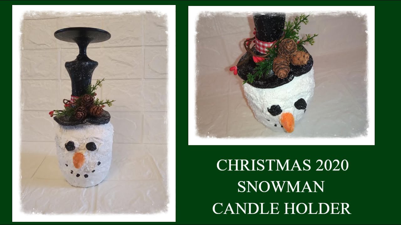 🎅#24WEEKSOFCHRISTMASCOLLAB SNOWMAN WINE GLASS CANDLE HOLDER DIY CHRISTMAS WINTER 2020