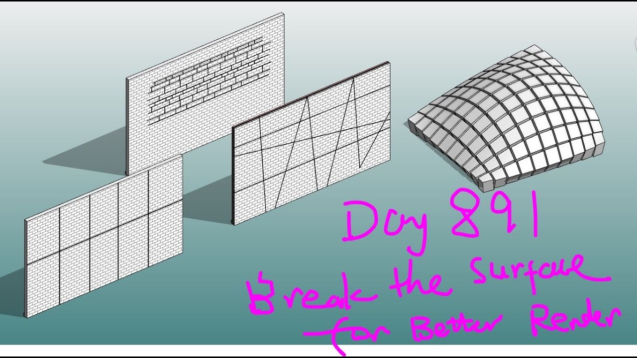 Revit Exercise (Day 891) - A few different ways of breaking the surface for better renders